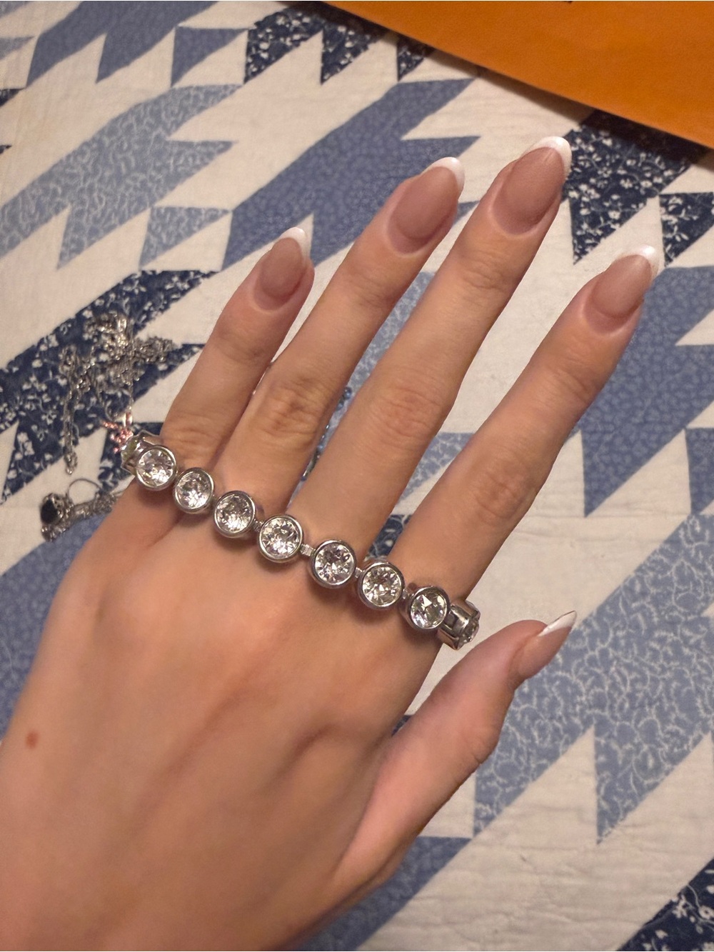 Swarovski Silver Bracelet with Clear Round Crystals